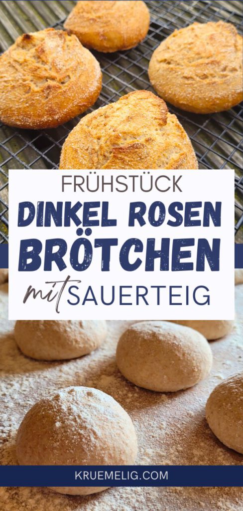 Dinkel Rosen Brötchen mit Sauerteig