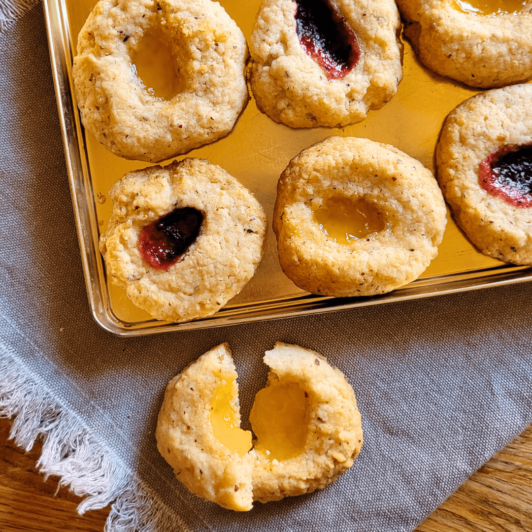 How to Make Easy Sourdough Thumbprint Cookies