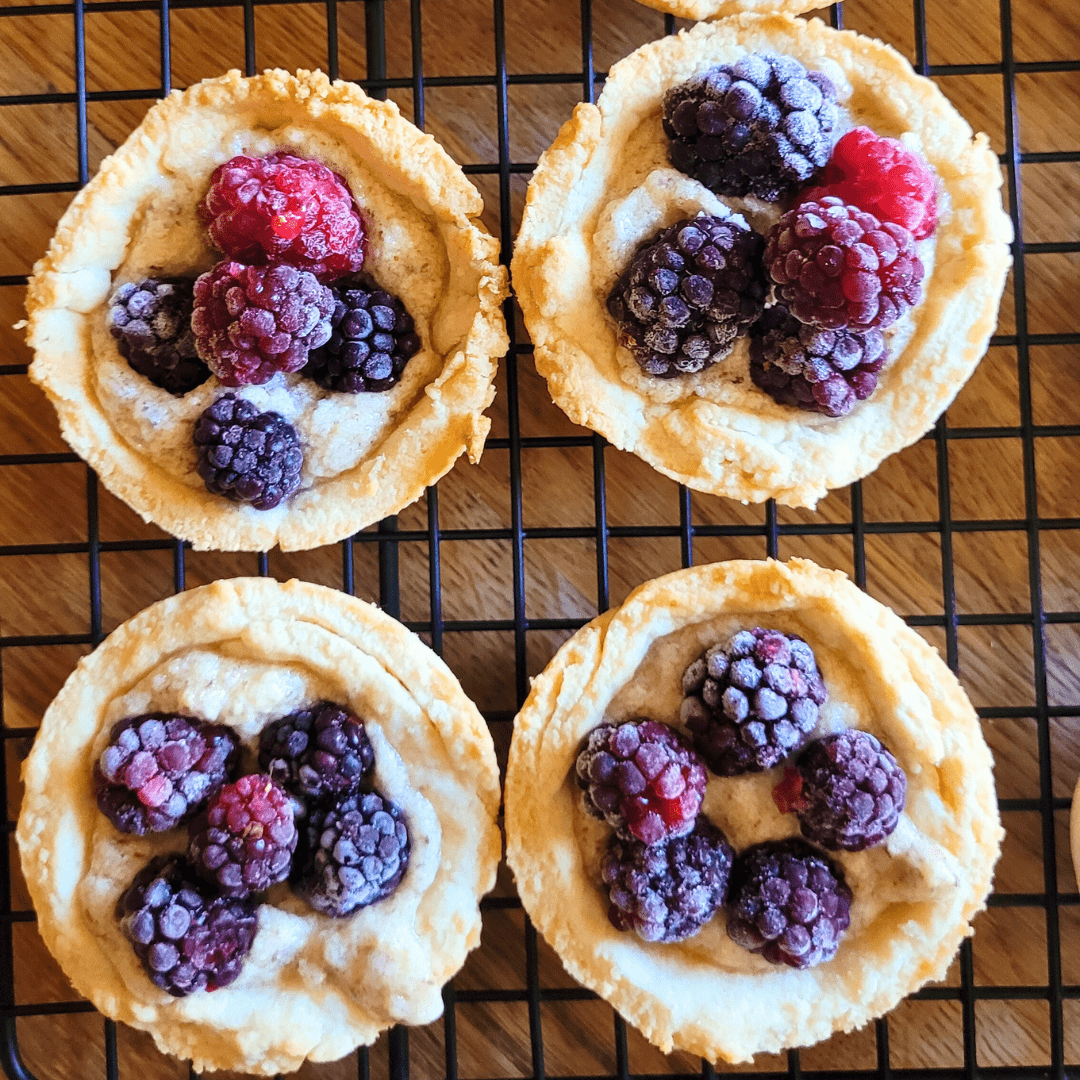 Almond Blackberry Tartelettes with Sourdough Pie Crust
