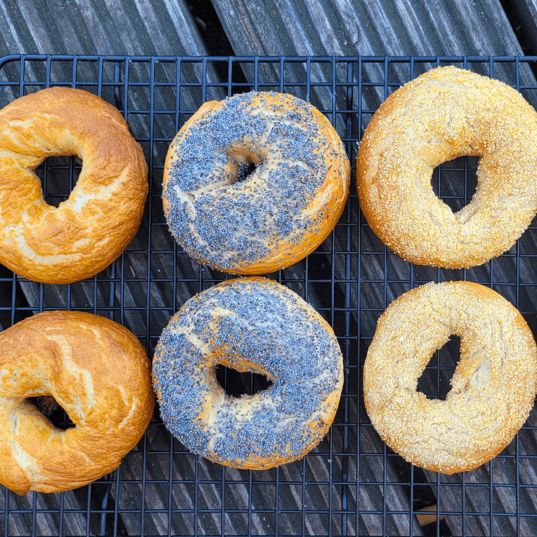 Rezept für einfache Bagel mit Sauerteig