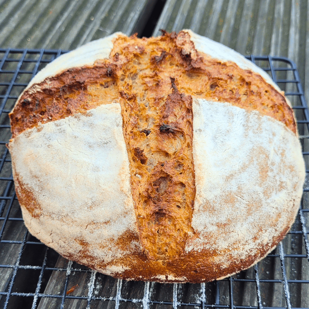 Sechskornbrot mit Sauerteig selber backen