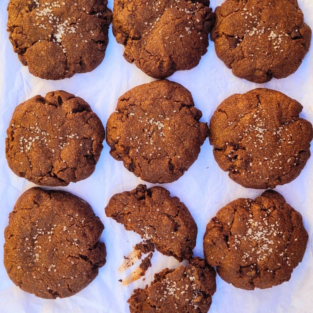 Schoko Cookies mit Sauerteig
