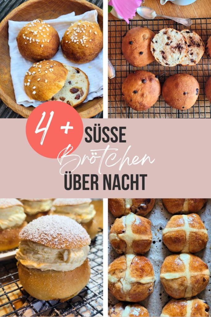 Vier Rezepte für süße Brötchen mit Sauerteig