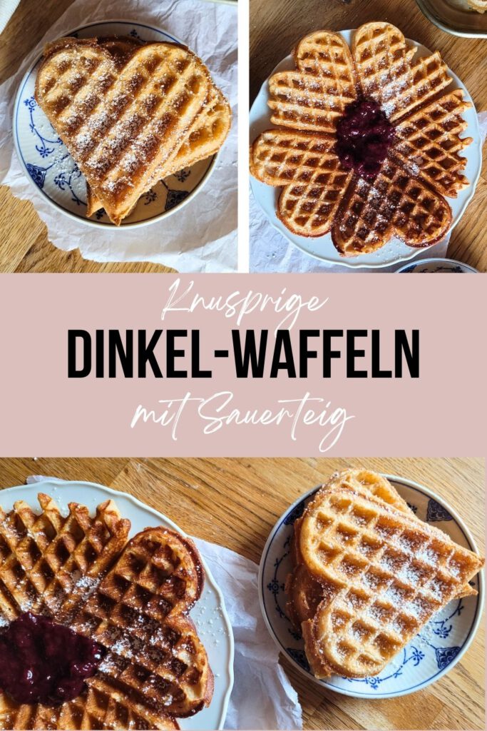 Knusprige Waffeln mit Dinkelmehl und Sauerteig