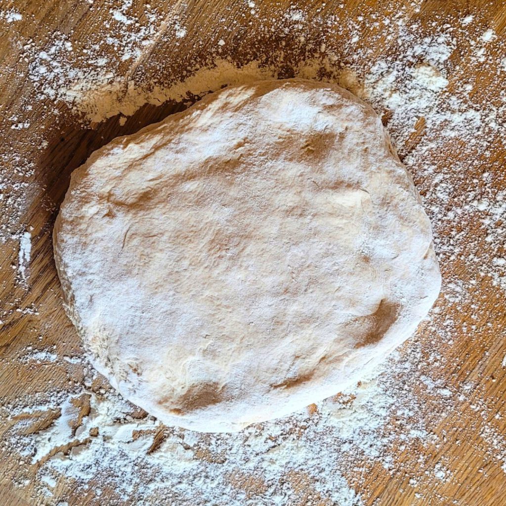 Cut the dough into nine pieces.