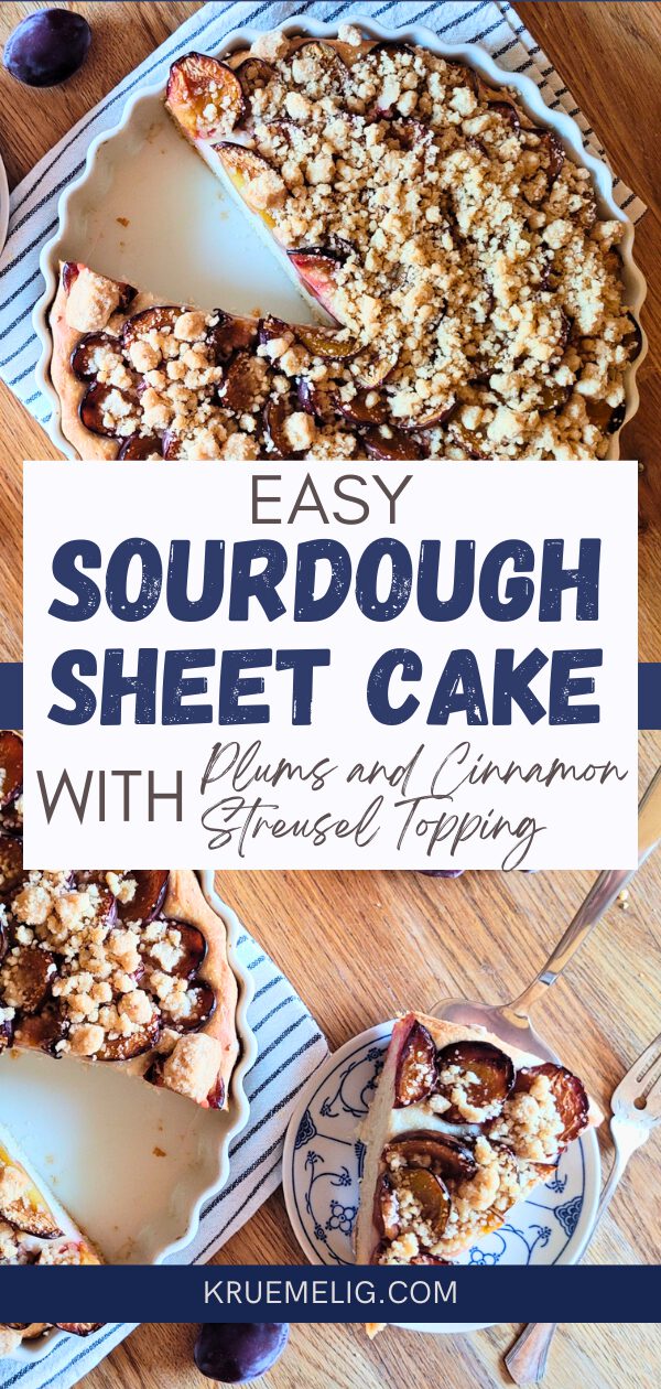 Sourdough Sheet Cake with Plums