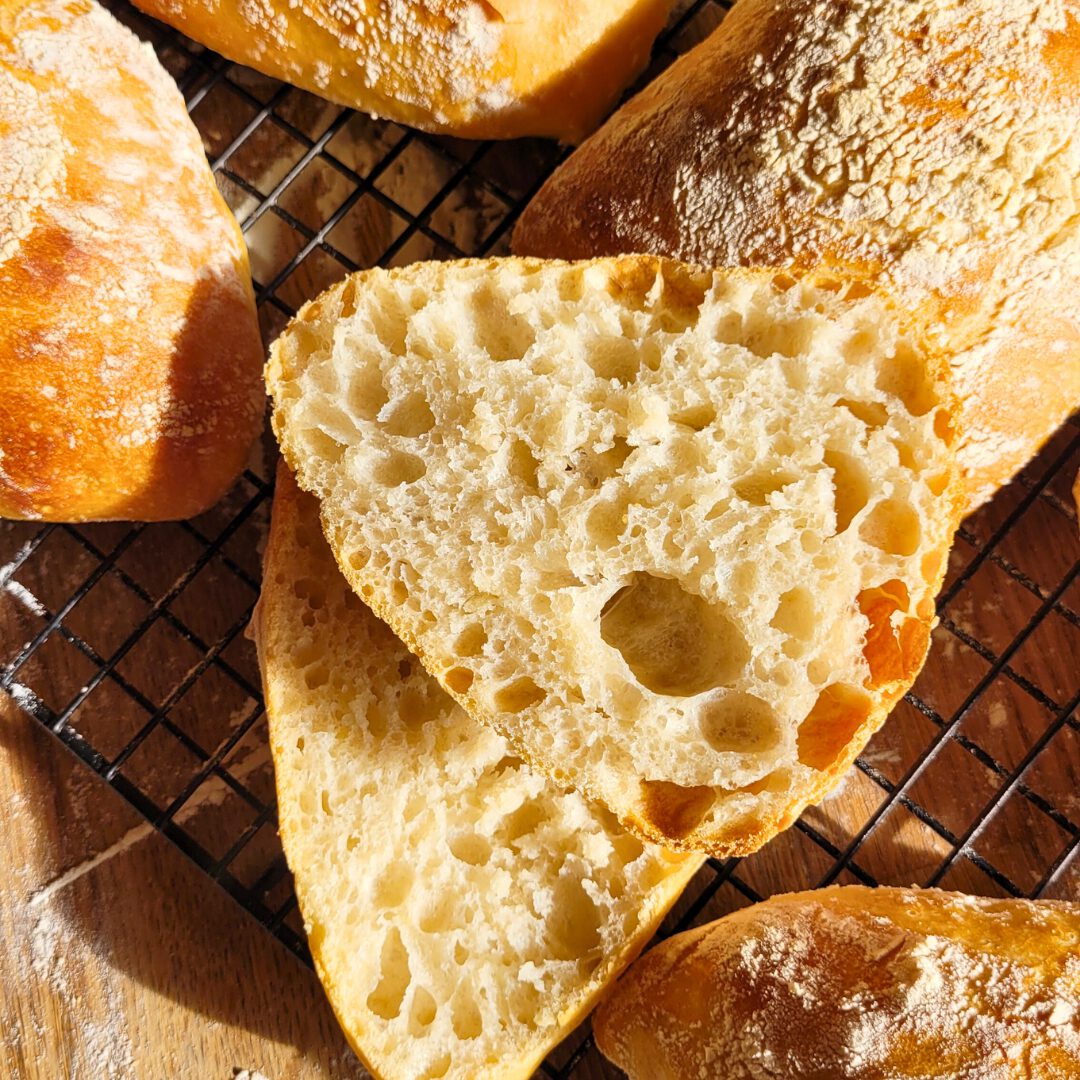 Fluffige Sauerteig Ciabatta selber machen