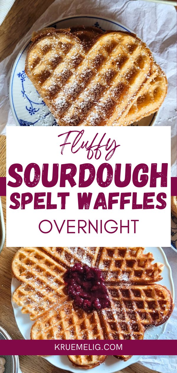 Crispy waffles with spelt flour and sourdough
