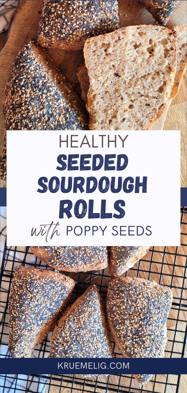 Healthy seeded rolls with sourdough