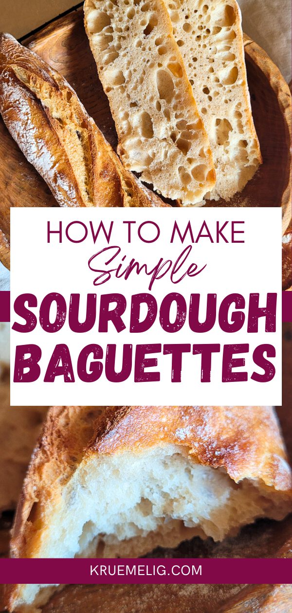 Simple Sourdough Baguettes