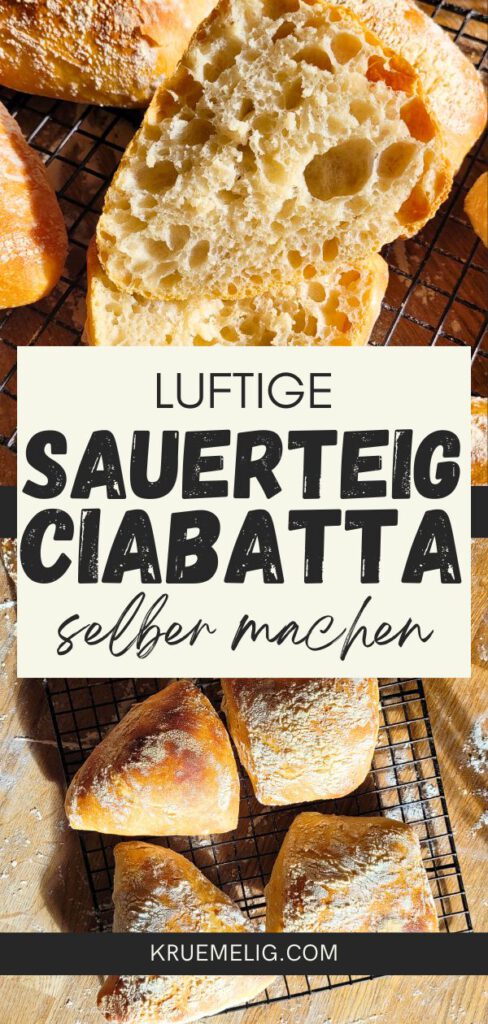 Luftige Sauerteig Ciabatta selber machen