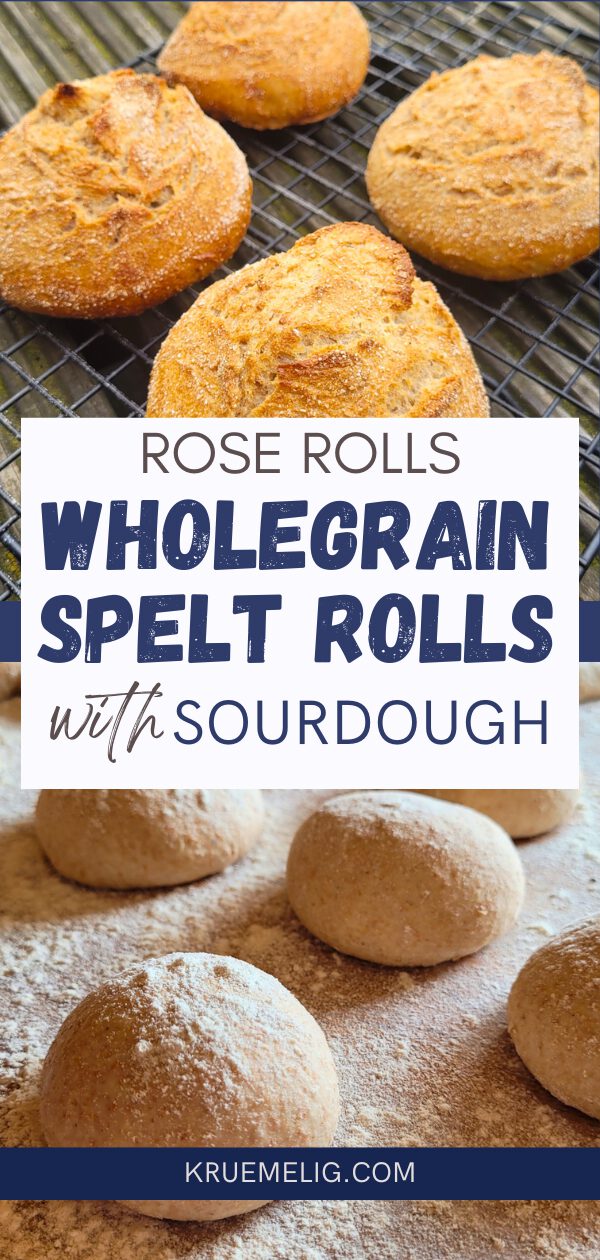 Rose Rolls: Wholegrain Sourdough Spelt Rolls