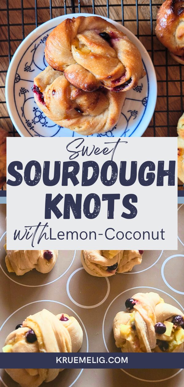 Sweet Sourdough Knots with Lemon Coconut Filling