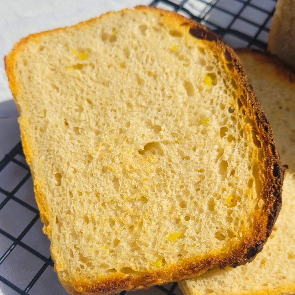 Close-up of potato toast with sourdough