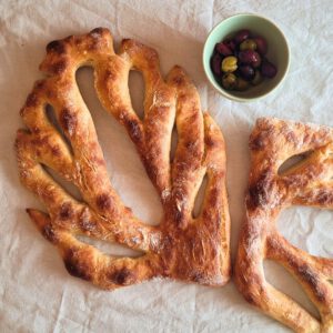 Französische Fougasse mit Sauerteig