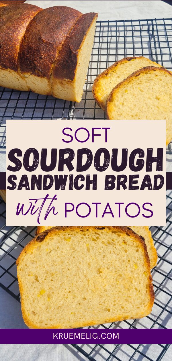 Fluffy potato sandwich bread with sourdough