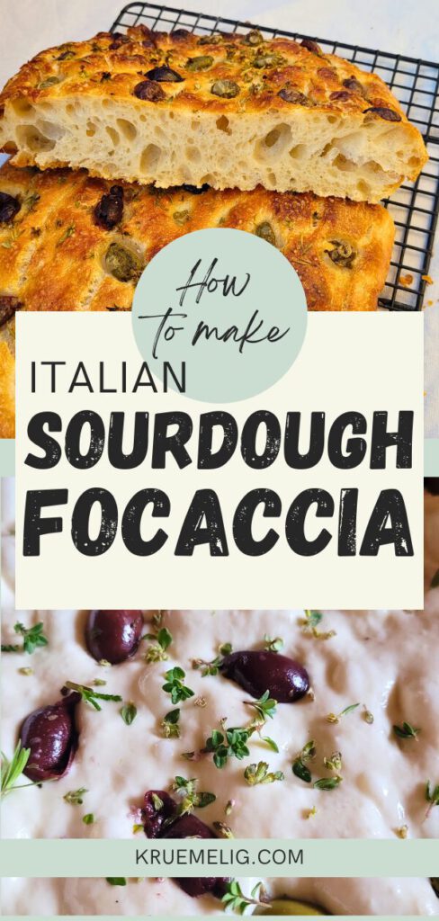 Recipe for Italian focaccia with sourdough