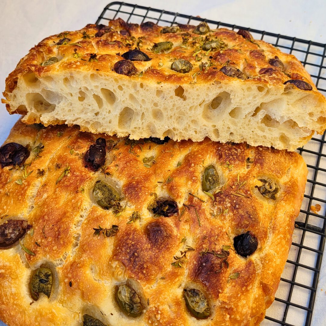 Italienische Focaccia mit Sauerteig