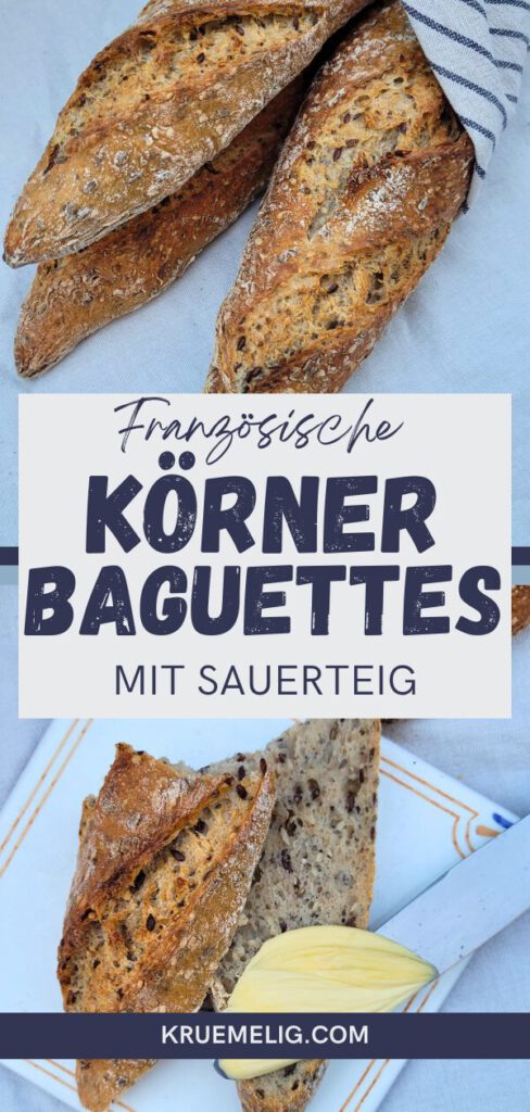 Körner Baguettes mit Sauerteig