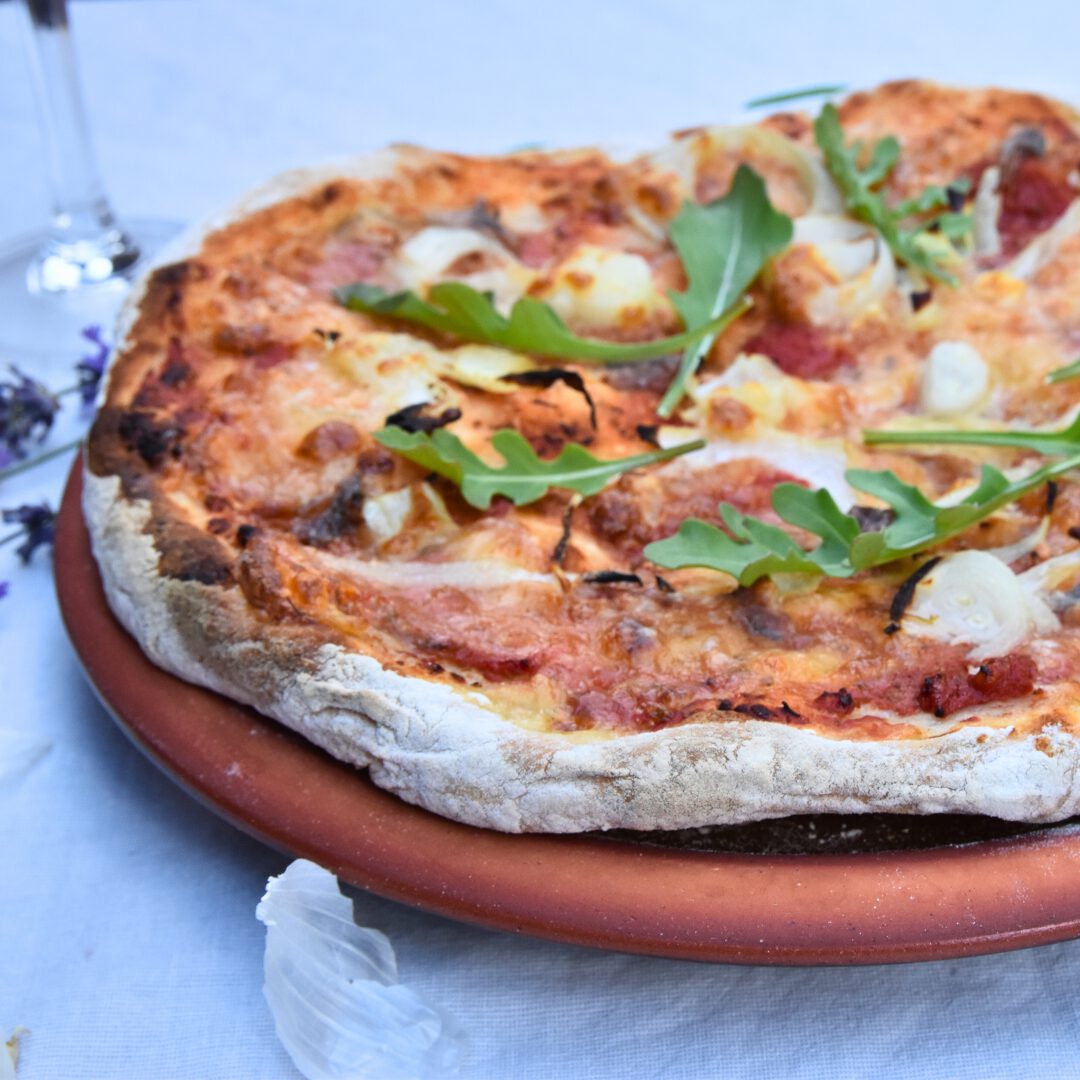 Einfache Sauerteig Pizza