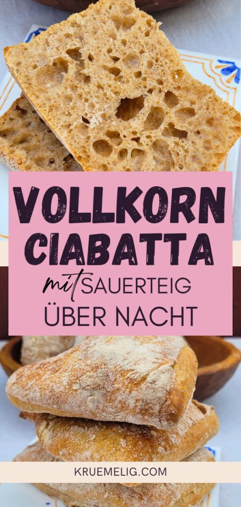 Vollkorn Ciabatta mit Sauerteig