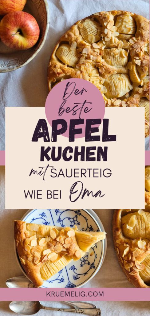 Apfelkuchen mit Sauerteig