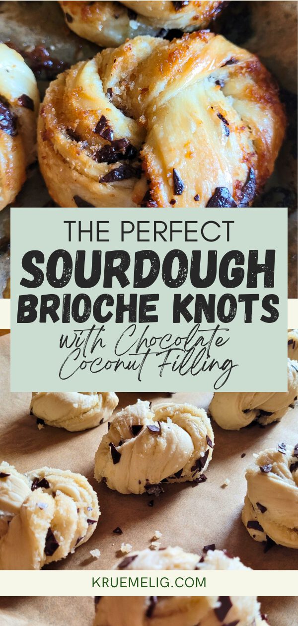 Sourdough Brioche Knots with Chocolate Coconut Filling