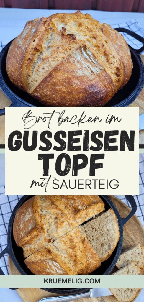 Brot backen im Gusseisentopf mit Sauerteig