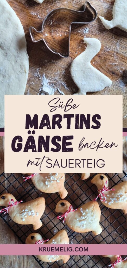 
Süße Martinsgänse mit Sauerteig